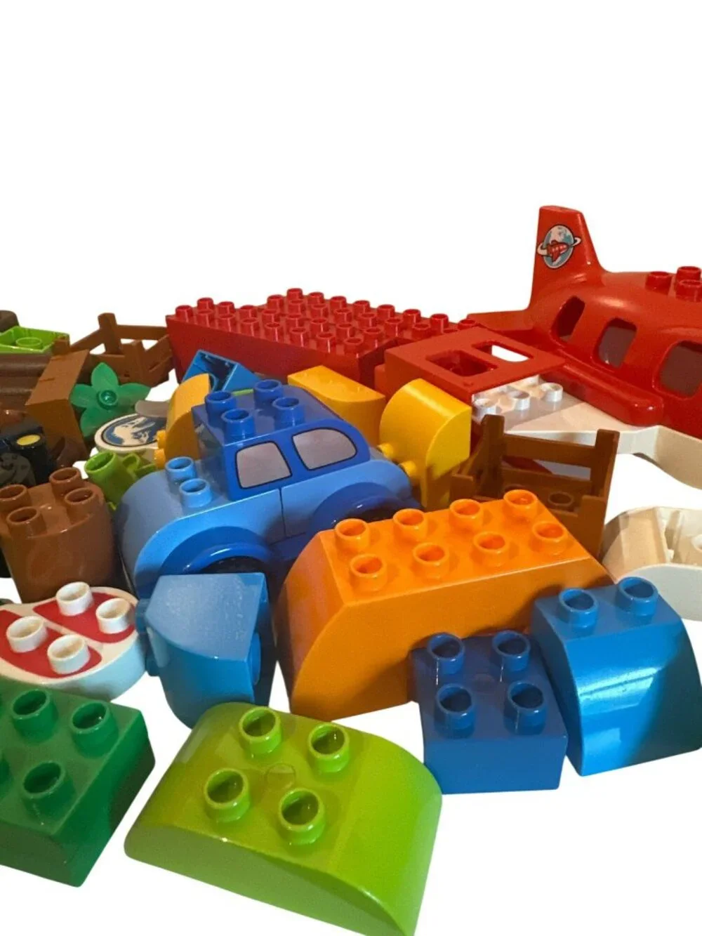 LEGO Duplo Bulk Lot Special Pieces Parts People Tree Top Hammock Cars Steak Etc.